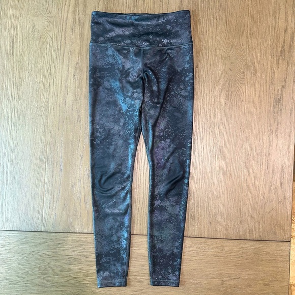 Athleta Elation Misty Lace Ultra High Rise Black Tights Size XS - Picture 3 of 11